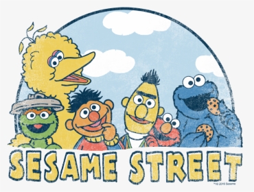 Sesame Street Sesame Group Baby Bodysuit - Cartoon, HD Png Download, Free Download