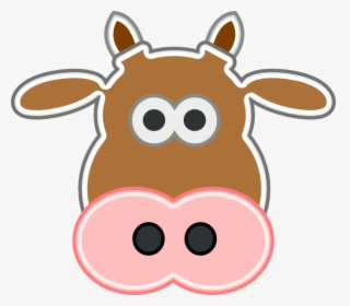 Cow Head Clipart - Brown Cow Face Clip Art, HD Png Download, Free Download