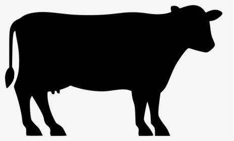 Dairy Cow - Farm Animal Silhouettes Clipart, HD Png Download, Free Download