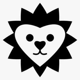 Heart Shaped Lion Face - Leon En Forma De Corazon, HD Png Download, Free Download
