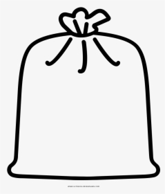 Garbage Bag Coloring Page - Trash Bag Clipart Black And White, HD Png Download, Free Download