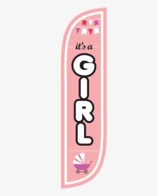5ft It"s A Girl Feather Flag Baby Pink - Graphics, HD Png Download, Free Download