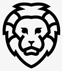 Lion Face Outlined Front - Lion Face Icon Png, Transparent Png, Free Download