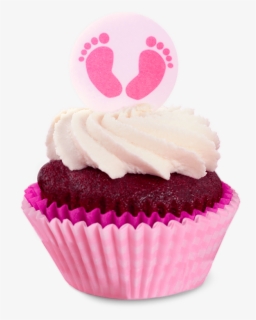 Baby Religious Celebration Pink Cupcake - Pink Baby Shower Its A Girl Decoration, HD Png Download, Free Download