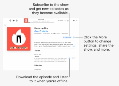 The Show Detail Screen - Podcast, HD Png Download, Free Download