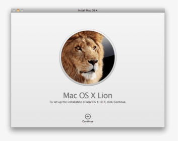 Mac Os X Lion Install - Mac Os Lion, HD Png Download, Free Download