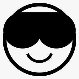 Emoticon Cool Face Smiling With Dark Sunglasses - Emoticon, HD Png Download, Free Download