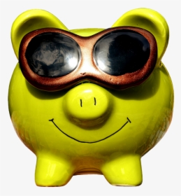 Lucky Pig, Cool, Sunglasses, Piggy Bank, Funny, Save - Piggy Bank, HD Png Download, Free Download