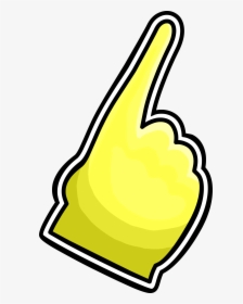 Yellow Foam Finger - Yellow Foam Finger Png, Transparent Png, Free Download