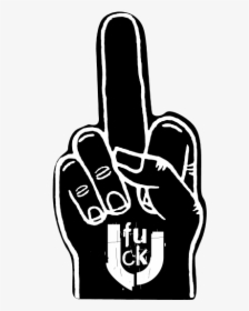 Foam Hand Middle Finger, HD Png Download, Free Download