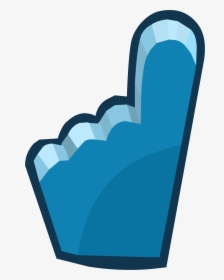 Penguin Cup 2014 Emoticons Blue Foam Finger - Emoticon, HD Png Download, Free Download