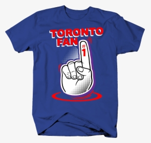 1 Toronto Fan With Foam Finger Fc Or Raptors Sports - Mens Funny Breast Cancer Shirts, HD Png Download, Free Download