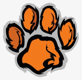 Clemson Paw Png - Tiger Paw Print Clipart, Transparent Png, Free Download