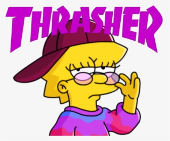 90s, Cool, And Edgy Image - Lisa Simpson Hippie Png, Transparent Png, Free Download