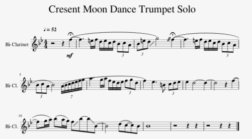 Cresent Moon Png -cresent Moon Dance Trumpet Solo Sheet - Crescent Moon Dance Sheet Music Clarinet, Transparent Png, Free Download