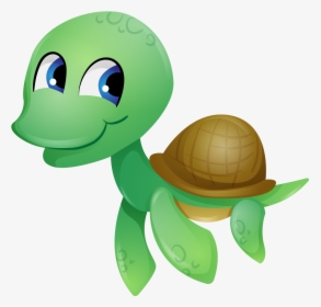 Tortoise Sea Turtle Reptile Clip Art - Cartoon Cute Transparent Sea Turtle, HD Png Download, Free Download