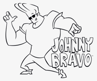 Johnny Bravo Line Art, HD Png Download, Free Download