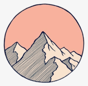 #tumblr #tattooday #mountain #outline #sky - Mountain Drawing Easy, HD Png Download, Free Download