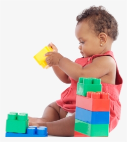 For Your Child - Black Baby Playing With Blocks, HD Png Download, Free Download