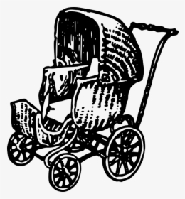 Chariot,horse And Buggy,monochrome Photography - Baby Carriage, HD Png Download, Free Download