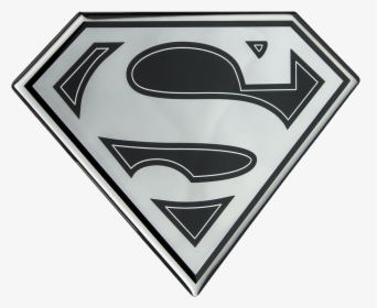Superman Logo Black And White Png - Superman Logo Black And Chrome, Transparent Png, Free Download