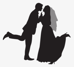 Engagement Clipart Perfect Couple - Silhouette Wedding Couple Png, Transparent Png, Free Download