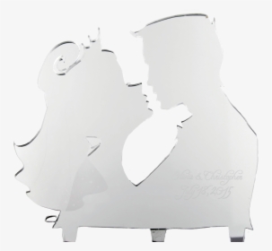 Kissing Couple Silhouette Cake Topper $16 - Silhouette, HD Png Download, Free Download