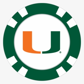Miami Hurricanes Poker Chip Ball Marker - Transparent Cleveland Indians Logo, HD Png Download, Free Download