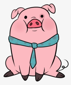 Pig Clipart Muscular - Pig With A Tie, HD Png Download, Free Download