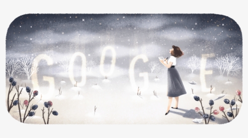 Sylvia Plath"s 87th Birthday - Sylvia Plath Google Doodle, HD Png Download, Free Download
