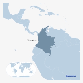 Colombia On World Map - Lacandon Rainforest Lacandon Jungle Map, HD Png Download, Free Download