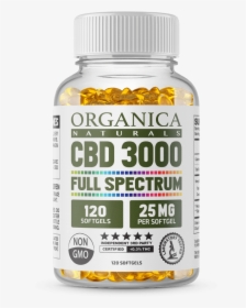 3000 Mg Full Spectrum Cbd Softgels Bottle - Cbd Oil Full Spectrum, HD Png Download, Free Download