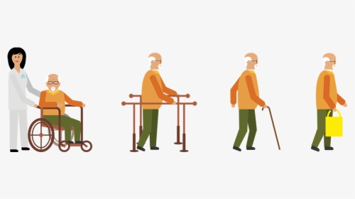 Image Showing A Man Moving From Wheelchair To Supported - Man Move A Wheelchair, HD Png Download, Free Download