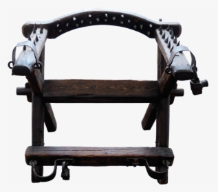 Chair, Torture Chair, Oak, Pointed, Iron, Shackles - Silla De Tortura Png, Transparent Png, Free Download