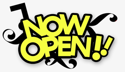 Now Open Black And Yellow, HD Png Download, Free Download