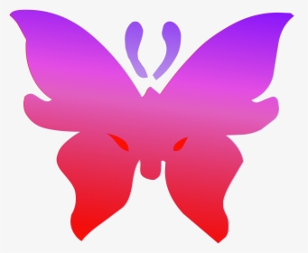 Contornos De Una Mariposa - Clipart Butterfly Outline Purple, HD Png Download, Free Download