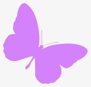 Silueta Mariposa Lila Png , Png Download - Butterfly Png Violet Silhouette, Transparent Png, Free Download