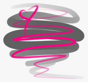 #doodle #scribble #smudge #grey #hotpink #pink #heart - Graphic Design, HD Png Download, Free Download