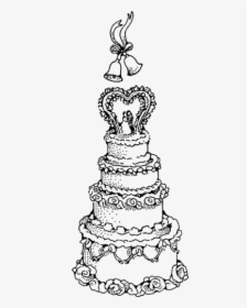 Vector Illustration Of Wedding Cake - Draw A Wedding Cake, HD Png Download, Free Download