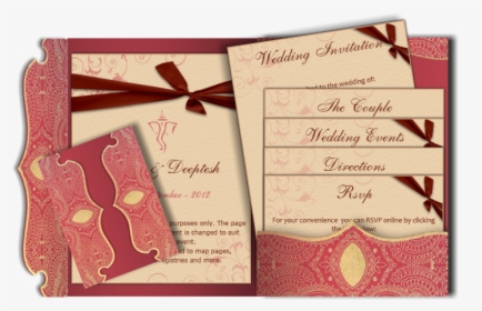 Wedding Card Insert Resume Traditional Indian Email - Wedding Invitation Pocket Inserts, HD Png Download, Free Download