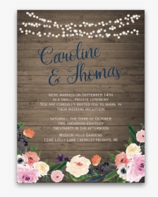 Wedding Reception Invitation E Card, HD Png Download, Free Download