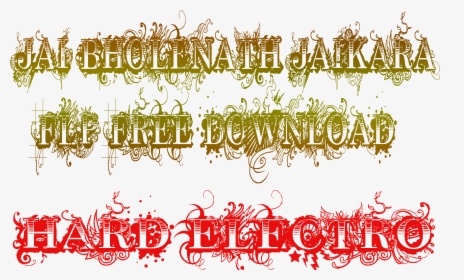 Bholenath Jaikara Flp Free Download - Calligraphy, HD Png Download, Free Download