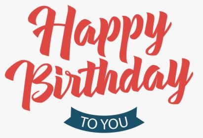 Clip Art Happy Birthday Red - Happy Birthday Red Png Text, Transparent Png, Free Download