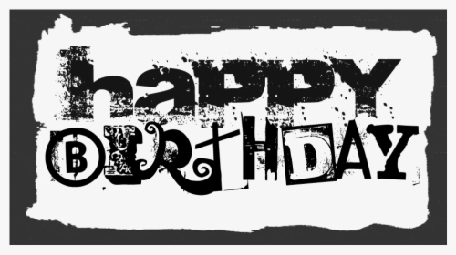 Happy Birthday Text Black Png - Poster, Transparent Png, Free Download