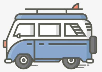 Retro Van Icon By Pettycon - Volkswagen Van Icon Png, Transparent Png, Free Download
