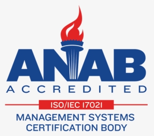 Anab Accredited Logo With Blue Text And A Torch Within - Management System Certification Body, HD Png Download, Free Download