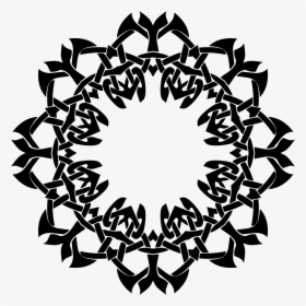 Black And White Frame 5 Clip Arts - Design Bunga In Circle, HD Png Download, Free Download