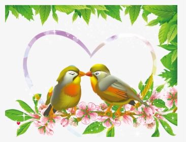 Transparent Love Bird Png - Background With Love Birds, Png Download, Free Download