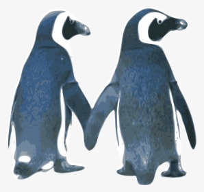Penguins Love Birds Free Picture - Penguins Holding Hands Clipart, HD Png Download, Free Download
