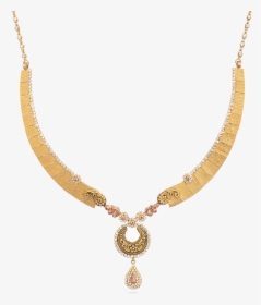 Bridal Gold Necklace With Antique Finish - Necklace, HD Png Download, Free Download